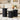 Black Mid Century Modern Fluted Round Nesting Coffee Table Set of 3