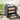 Black Mid Century Modern Wood Rustic Nightstand Side Table with Linen Drawers & 3 Drawers