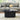 Black Modern Faux Marble Wood Oval Fluted Coffee Table