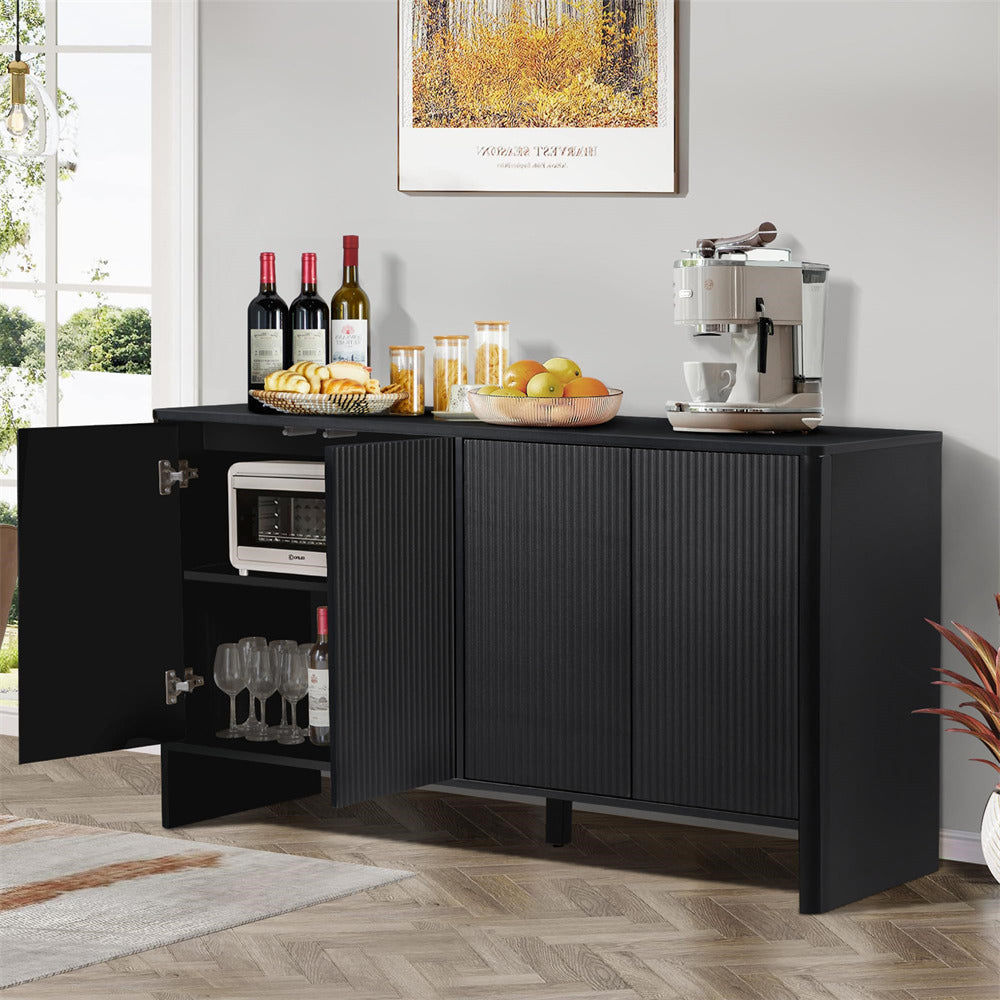 Modern Kitchen Storage Sideboard Buffet Cabinet Console Table with 4 F ...