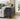 Black Narrow Side Table Wood Nightstand with Charging Station & Storage