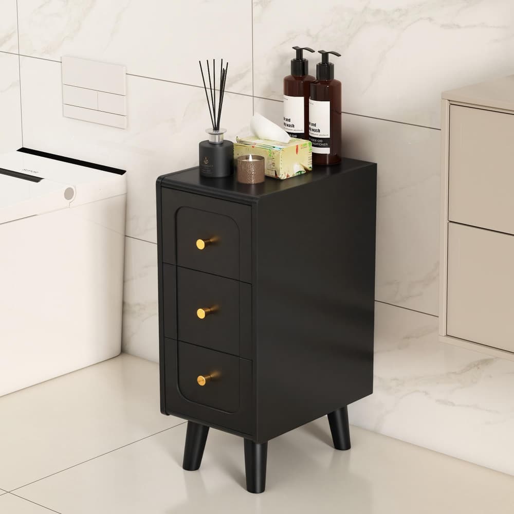 Black Slim Couch Side Table