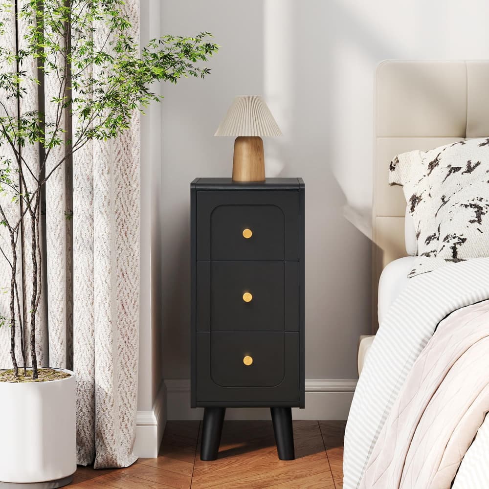 Black Slim Couch Side Table