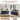 Blue 43.3'' Oval Fluted Wooden Coffee Table with Hidden Storage Compartment