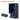 A navy blue storage cabinet with ornate drawer fronts and two open doors, shown with dimension labels and weight indicators on a white background. Text at the top reads 'Perfect Fit & Ample Capacity' and 'Optimized dimensions for various spaces.