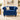 Blue Velvet Chesterfield Sofa Chair with Button Tufted Back