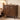 Brown 31.5" Arched Fluted Storage Cabinet with adjustable shelf and soft-close hinges