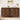 Brown 31.5" Arched Fluted Storage Cabinet with adjustable shelf and soft-close hinges
