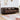 Mid-Century Modern Upholstered Sofa Faux Leather with Iron Frame and Armrest