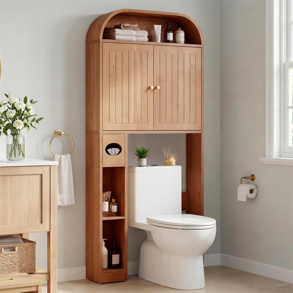Caramel 31" Wide Over the Toilet Storage with Toilet Paper Holder