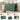 Green 31.5" Hidden Cat Litter Box Enclosure Push-to-Open Double Doors Fluted Arched Fluted Design