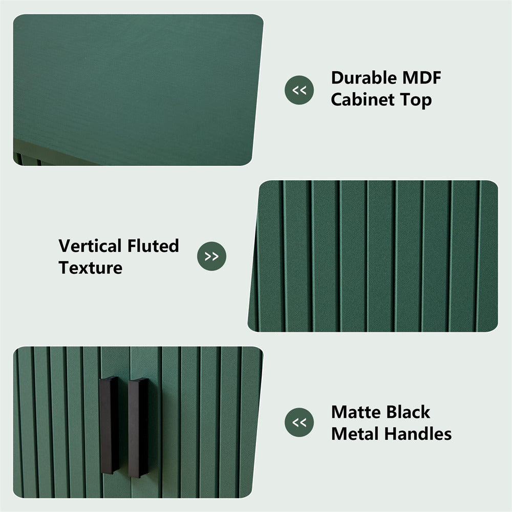 Green Freestanding Over Toilet Storage Rack Wall-Anchored Wooden Storage Cabinet