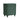 Green dresser with three drawers on a white background