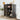Grey Vintage Carved Sideboard Storage Cabinet with Adjustable Shelves and 2 Doors