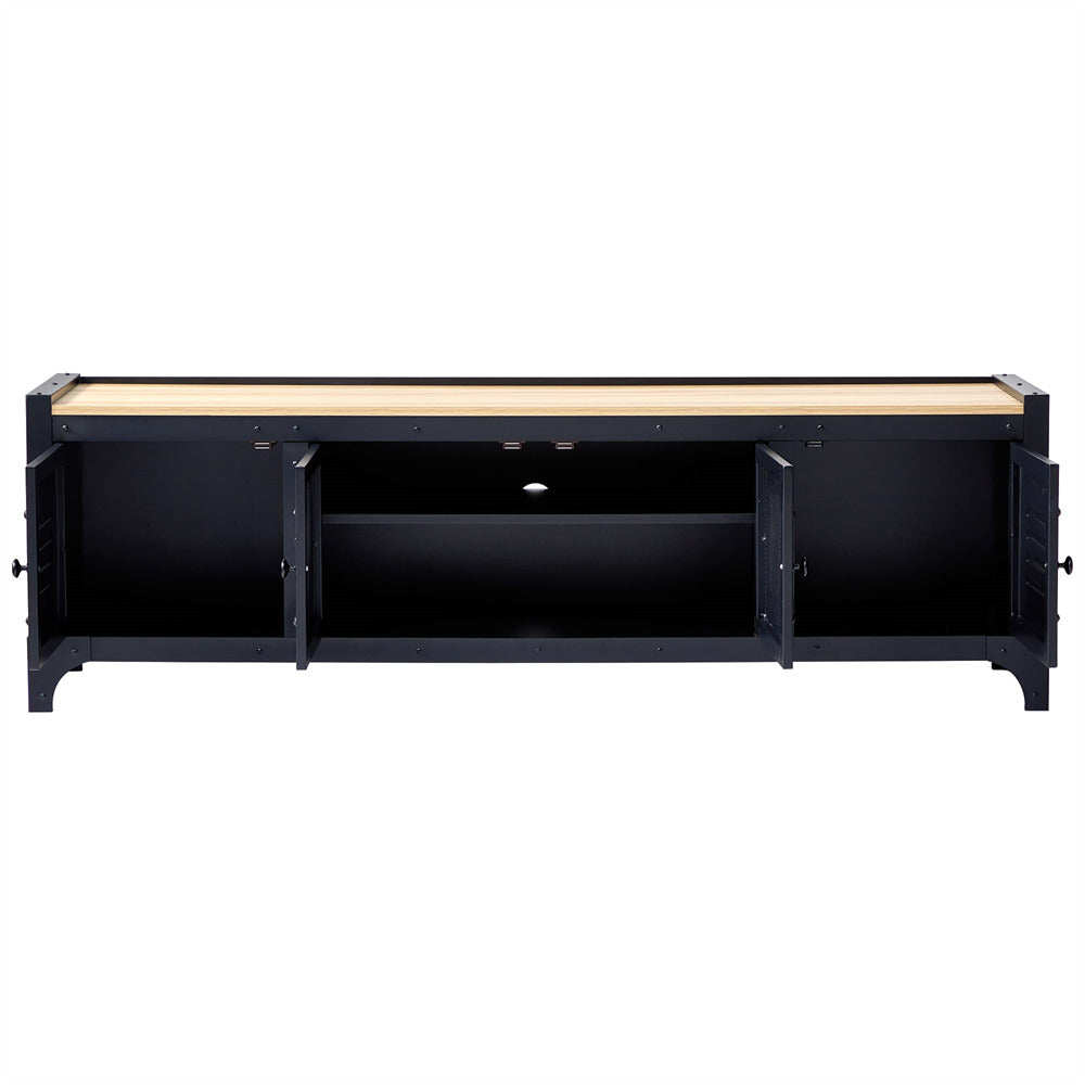 Industrial Style TV Stand Retro TV Media Console Table GiraTree