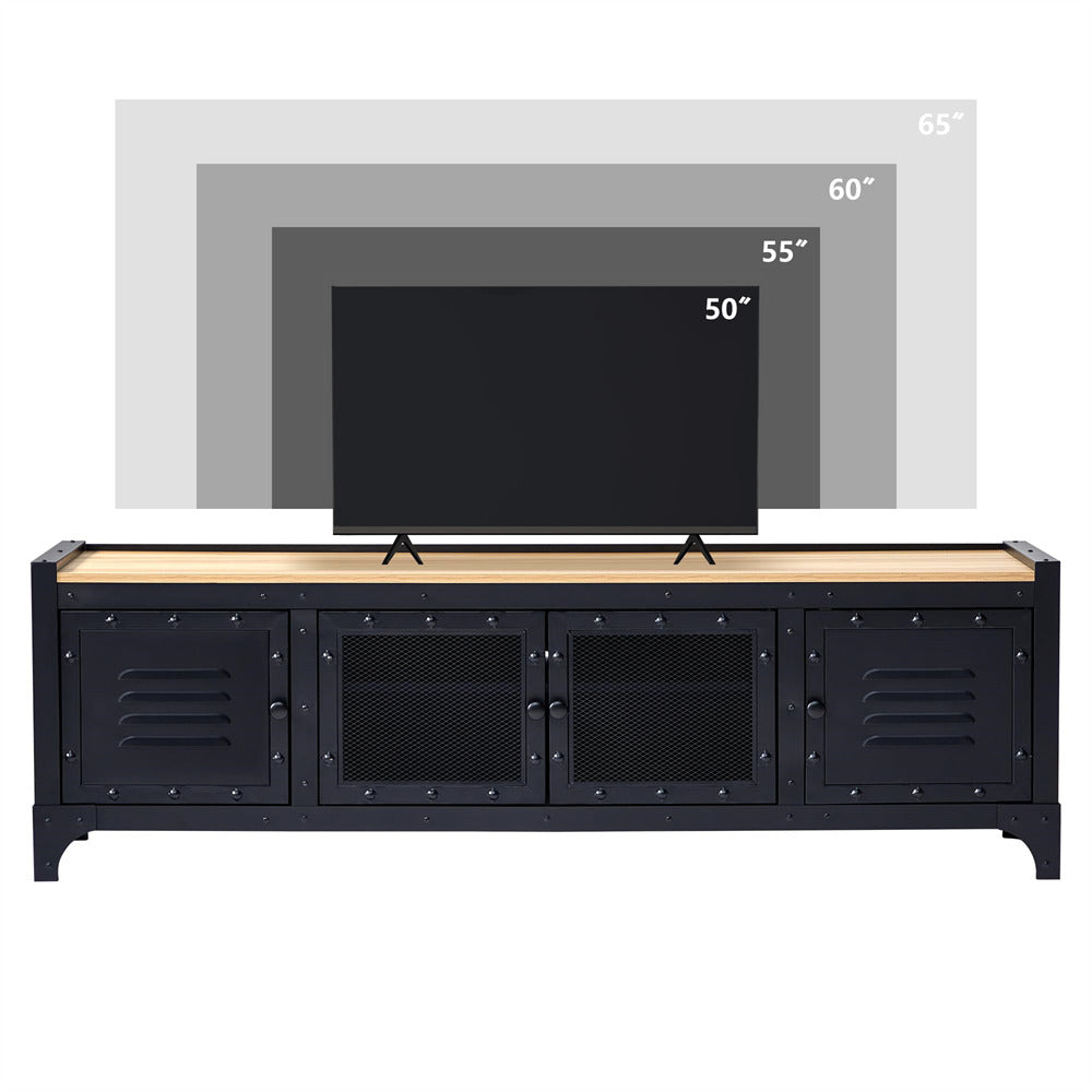 Industrial Style TV Stand Retro TV Media Console Table GiraTree