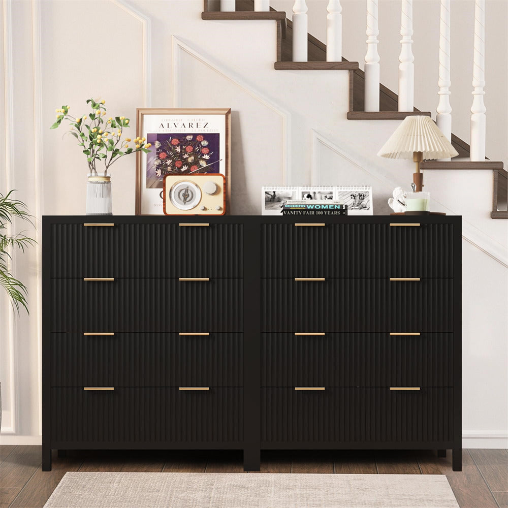 mid century modern dresser black Arini - 8-Drawer Dresser