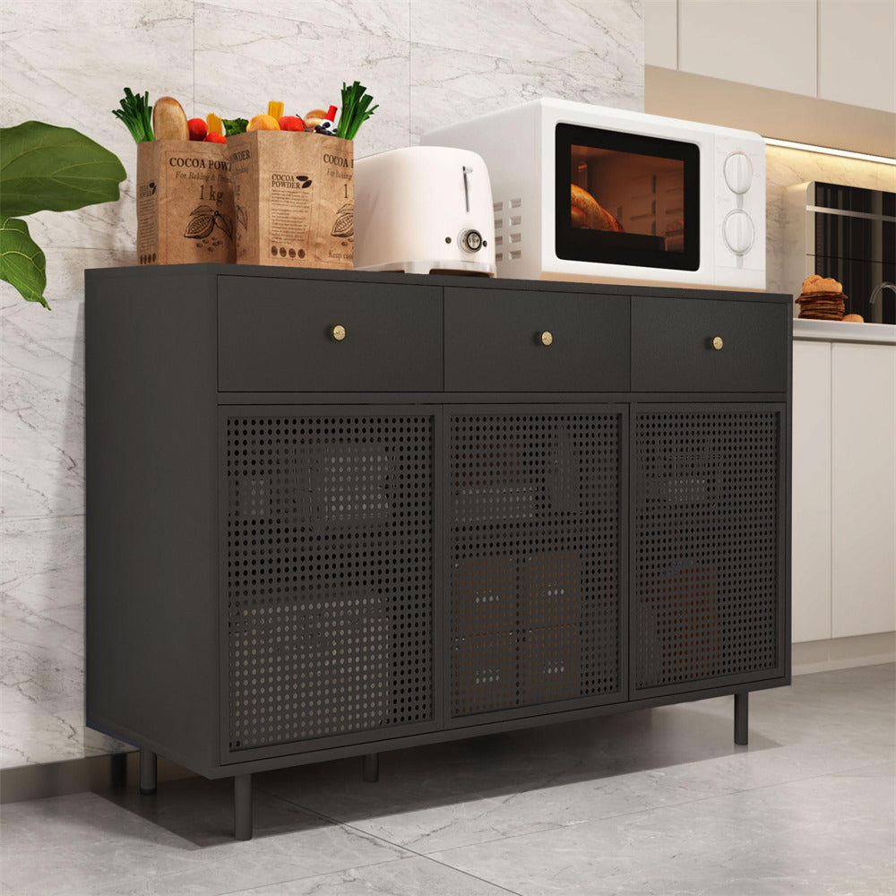 Modern Kitchen Storage Sideboard with 3 Drawers and 3 Doors GiraTree