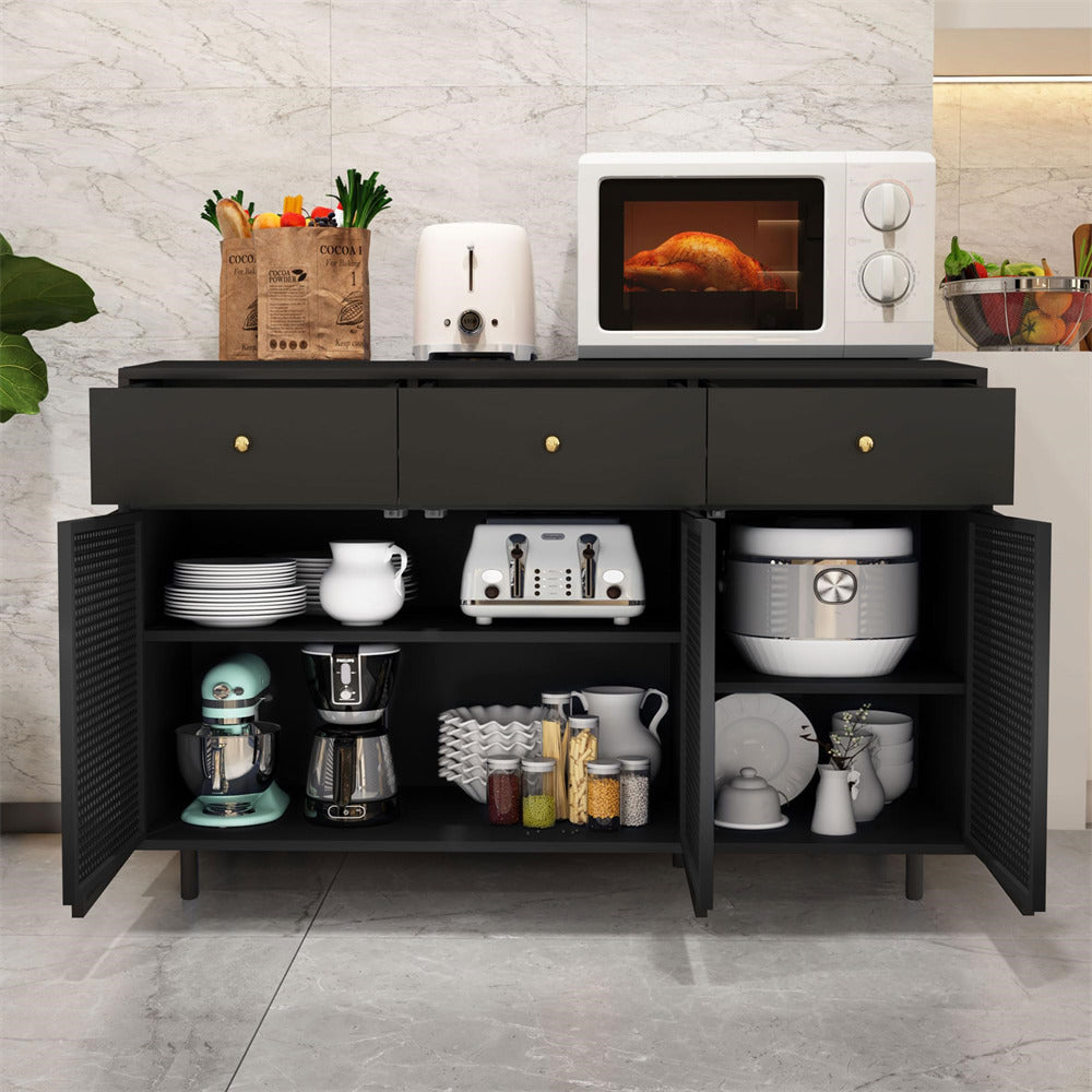 Modern Kitchen Storage Sideboard with 3 Drawers and 3 Doors GiraTree