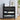 Modern Wood 3 Drawer Dresser Black Tempered Glass Drawer Design