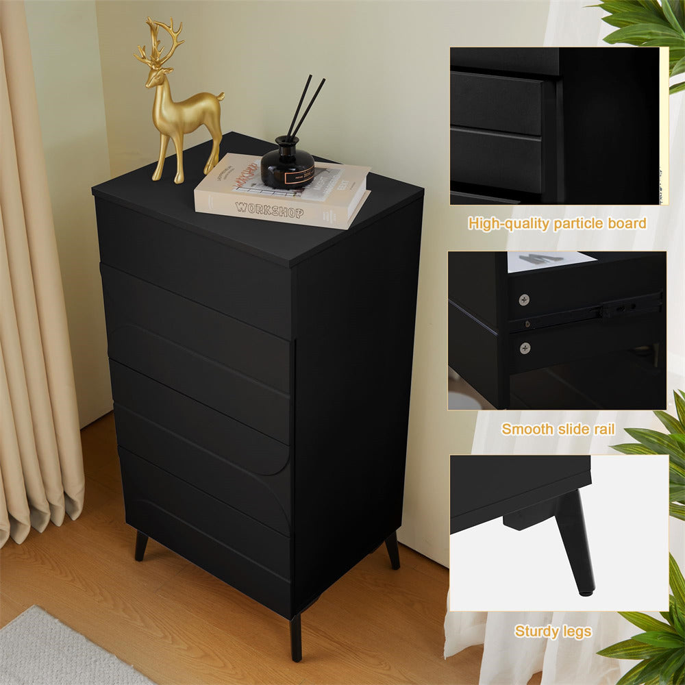 Multifunction 3 Drawer Dresser Table with Adjustment Lights and Folding Mirror Black