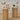 Natural 17.7'' Mid Century Modern Side Table Round Fluted End Table Set of 2