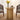 Natural 17.7'' Mid Century Modern Side Table Round Fluted End Table