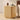 Natural 18" Square Fluted End Table with Removable Lid Access and Storage