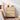 Natural 23.62'' Modern Nightstand Bedside Table with 3 Large Drawers and Hidden Handles