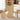Natural 31.5" Round Small Kitchen Dinner Table with Fluted Wood Base