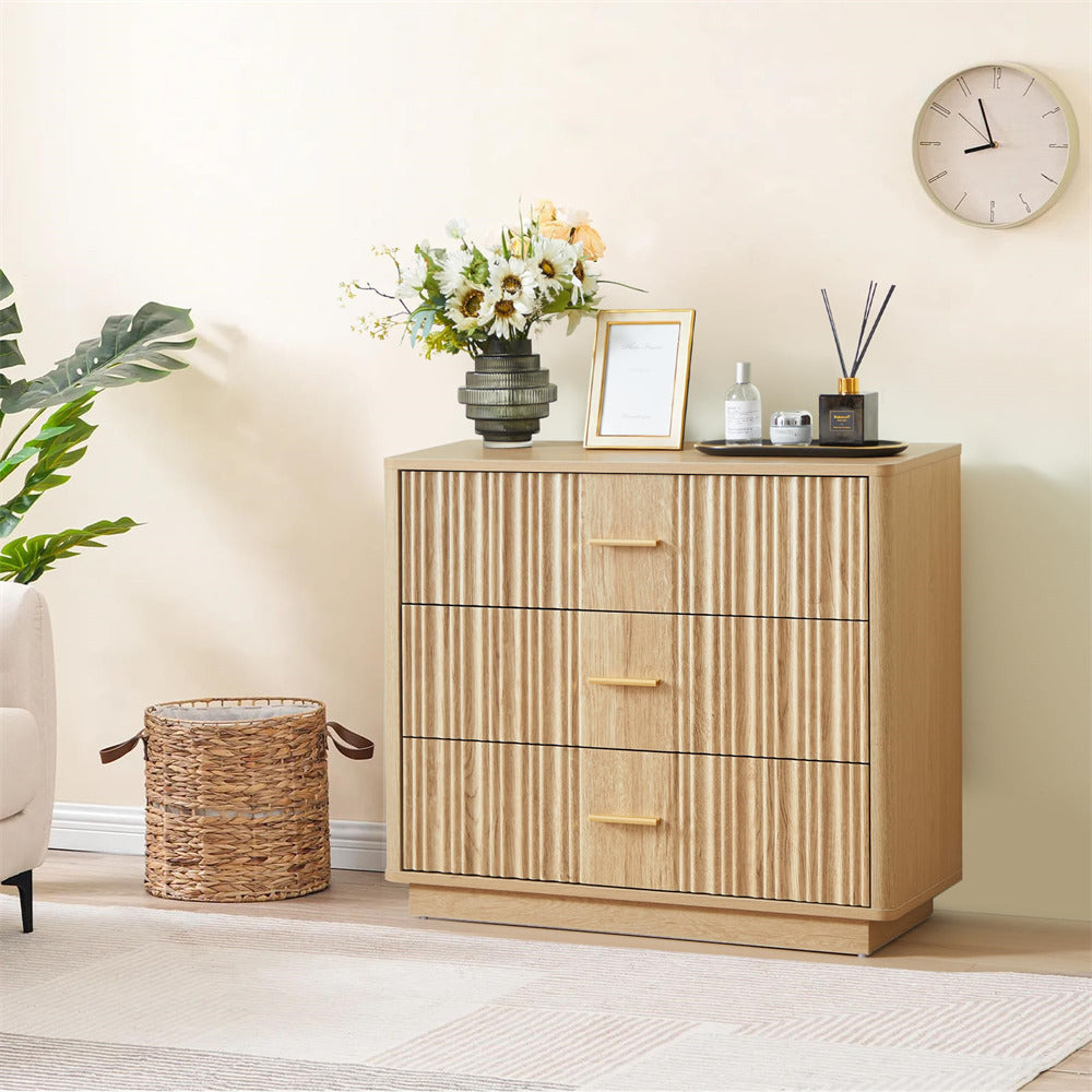 modern fluted dresser KeyWhat 5 Drawer Tall Dresser, Engineered Wood Chest of Drawers, Freestanding Storage Cabinet for Bedroom Living Room Hallway, Dark Grey send it back no questions asked. 54" Wide Fluted Dresser, 6