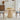 Natural 31.5 inch Modern Wood Round Kitchen DiningTable for 2 to 4 with Petal Base