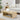 Wooden coffee table with electronic devices in a living room setting