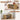 Natural 39" Oval Entryway 3-Tier Wooden Shoe Bench with 2 Hidden Side Compartments
