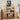 Natural 4-Tier Audio Rack Record Player Stand with Lockable Casters and Raised Edge Shelves