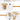 Natural 42"-105" Kitchen Extendable Oval Dining Table for 4-12 with Fluted Pedestal Base & Reinforced Metal Support Leg