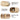 Natural 42.5'' Modern Accent Coffee Bar Wood Kitchen Storage Cabinet with 2 Open Storage