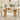Natural 43.3''-74.8'' Extendable Kitchen Dining Table for 4-8 with Removable Leaves & Fluted Base Circle