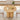 Natural 43.3''-74.8'' Extendable Kitchen Dining Table for 4-8 with Removable Leaves & Fluted Base Circle
