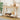 Wooden 43.3" console table with decorative items in a room setting