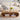 Natural 47'' Oval Coffee Table 2-Tier Center Table with Storage Shelf