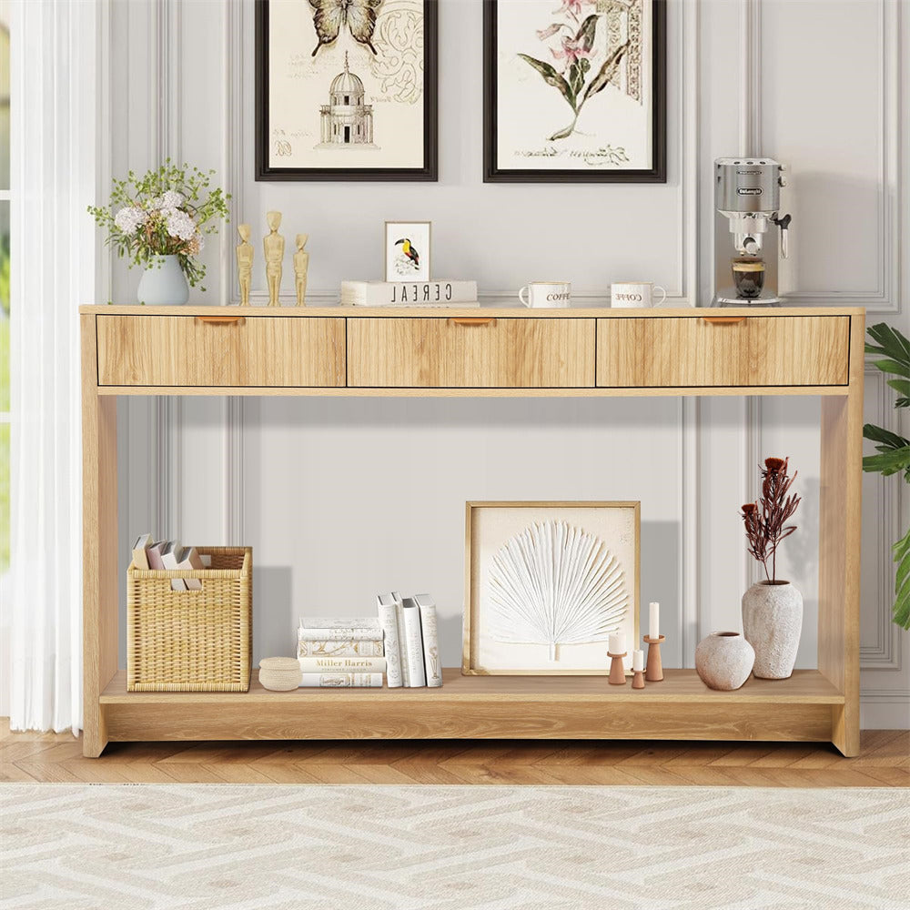Table de chevet flottante en bois massif ton naturel 3,2x40cm | Leroy Table de chevet flottante en bois massif ton naturel 3,2x40cm | Leroy