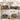A 2x2 collage showing a wooden multi-compartment bookshelf in four real indoor environments: Living Room, Toy Room, Study Room, and Office. The top header reads 'Multi-scenario Use.