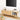 Wooden 59" TV stand with decorative items in a living room setting