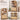 Natural 71" Tall Arched 5 Tier Fluted Freestanding Bookshelf with Scalloped Doors