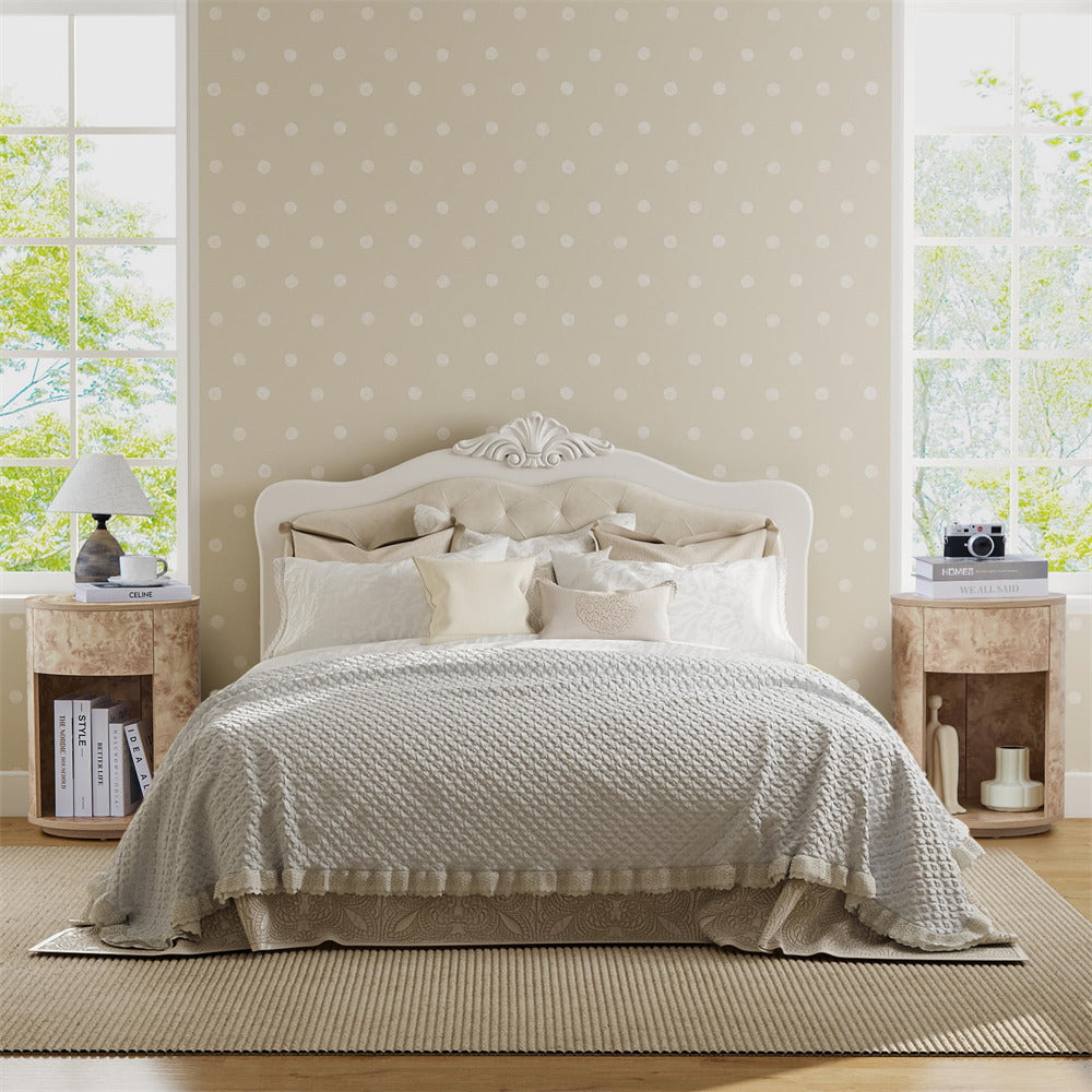 Natural Farmhouse Burl Wood Side Table Round Nightstand with Open Shelf and Drawer