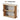 Natural Fluted Wall Mounted Bathroom Cabinet with Sliding Doors