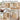 Natural Fluted Wall Mounted Bathroom Cabinet with Sliding Doors