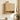 Natural Fluted Wooden Bathroom Wall Cabinet Over The Toilet Storage Cabinet with Adjustable Shelf