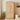 Natural Freestanding Armoire Wardrobe Closet with Arched Fluted 2 Doors and 2 Storage Drawers